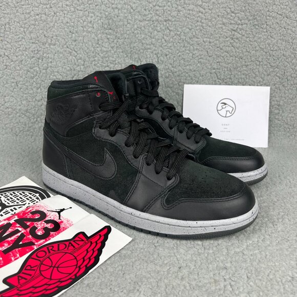 Jordan Other - Jordan 1 High Men 8.5 Shoe Black Grey NYC 23NY Nike Air Retro OG 2016 Sneakers 1